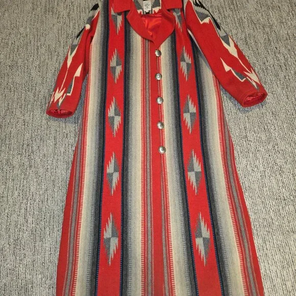 Vintage Chimayo Ortega's Weaving Long Coat - Picture 12 of 14